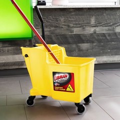 Libman 32 Quart Yellow Polypropylene Bucket Wringer With Steel Handle New