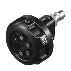 FIXFANS Pressure Washer Nozzle, 6 in 1 Quick Change Over Black, Silver, White