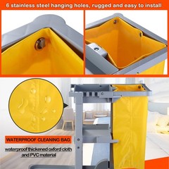 Replacement Janitorial Cart Bag, High Capacity Waterproof Thickened Housekeep…