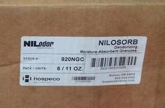 Case of 6 Nilosorb Deodorizing Liquid Spill Moisture Absorbent Granules Shaker