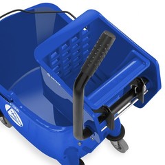 33 Quart Commercial Mop Bucket with Side Press Wringer, Blue