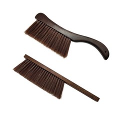 2 Pcs Wooden Hand Broom Brush, Dust Bench Brush Whisk Broom Soft Bristle Brus…