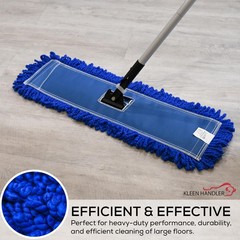 KLEEN HANDLER 24 Inch Microfiber Dust Mop, Medium 1 Pack, Blue – 24