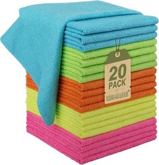 Microfiber Cleaning Cloth, 20 Pack Reusable Microfiber Towels for Cars L