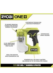 BRAND NEW Ryobi 18v Battery Operated Compact Handheld Sprayer PSP01B