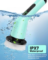 Spin Scrubber for Cleaning Bathroom, Shower Scrubber Cordless Cleaning Brush …