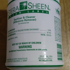 Stera Sheen Green Label Sanitizer & Cleaner Milkstone Remover 4 lbs EPA 178-9