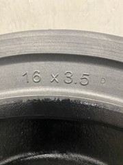 Tennant 1076240 16×3.5 Solid Scrubber Tire Assembly Idler Non-Skid