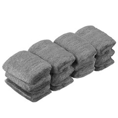 12 Pieces Household Steel Wool, Coarse Grade #2