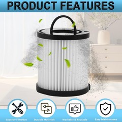 Podoy DCF-21 Vacuum Filter Compatible with Eureka Airspeed /, black, white