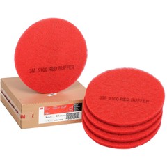 3M 7000000662 3M153; Buffer Pad 5100 17″ 5/Case Red