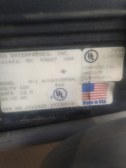 NSS, M-1, “PIG” Commercial Vacuum. Very Good Cond. Vacuum Unit only. Works fine.