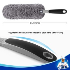Mr.Siga Lint Microfiber Duster Washable Duster For Household Cleaning Gray