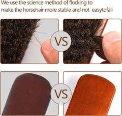 4-Piece Horsehair Shoe Brush Shine Kit, Shoe Polish Kit, Leather Shoes Boot