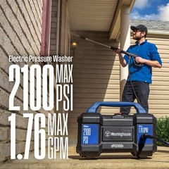 Westinghouse ePX3100v Electric Pressure Washer, 2100 Max PSI 1.76 Max GPM, Bu…