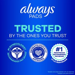 Always Long Absorbency Unscented Ultra Thin Pads with Wings – Size 2 – 42ct