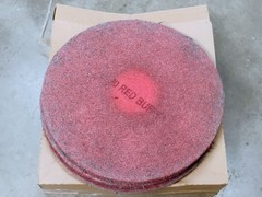 3M Red 20″ Floor Buffer Pad 5100, 20 in, 175 TO 600 RPM CASE OF 3 FREE SHIPPING