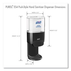 PURELL 502001 1,200 mL Push-Style Hand Sanitizer Dispenser – Graphite (1/CT) New