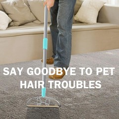 63-Inch Multi-Surface Carpet Rake – Quick Pet Hair Clean-Up for Furniture & Rugs