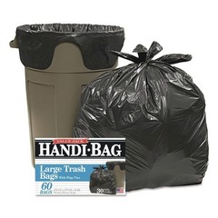Handi-Bag HAB6FT60 .65 mil 30 gal. Super Value Pack Trash Bags – BLK (60/BX) New