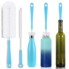 16″ Bottle Brush Cleaner for Water – Long Handle 2 Piece Set, Blue