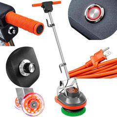 Commercial Floor Scrubber Machine, 13″ Heavy Duty Orbital Floor Cleaner Buffer a