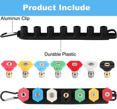 Pressure Washer Tips, Set of 7 3.2 x 5 x 4 inches, Golden