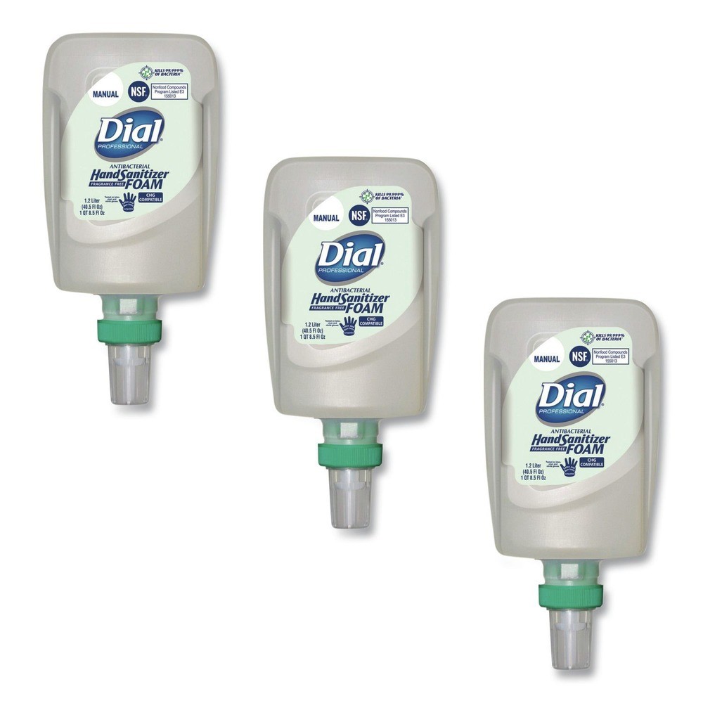 Dial Professional 19038 1.2 L Hand Sanitizer Refill – Fragrance-Free (3/CT) New