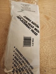 JUMBO Rayon Cushion Head MOP REPLACEMENT POLY screw threaded JW Mfg Co. #14 Usa