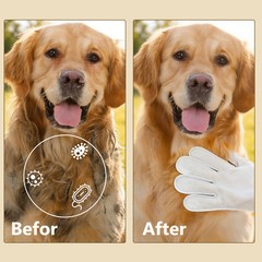 6Pcs Thick Pet Wipes Gloves Disposable Deep Cleaning Supplies for Dog Cat