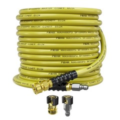 POHIR 50ft Pressure Washer Hose 3/8″ 4800 PSI, Power Washer Hose with 3/8 Qui…