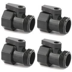 4 Pack 3/4″ Garden Hose Shut Off Valve,1-Way Restricted-Flow 4 Pack, Plastic