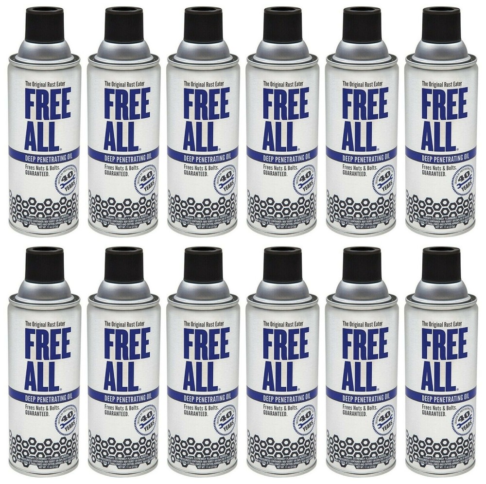 GASOILA RE12 Free All Rust Eater Deep Penetrating Oil 11oz Aerosol, 12 Pack