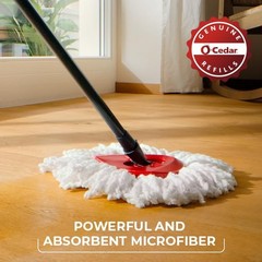 O-Cedar System Easy Wring Spin Mop & Bucket with 3 Extra Refills Modern