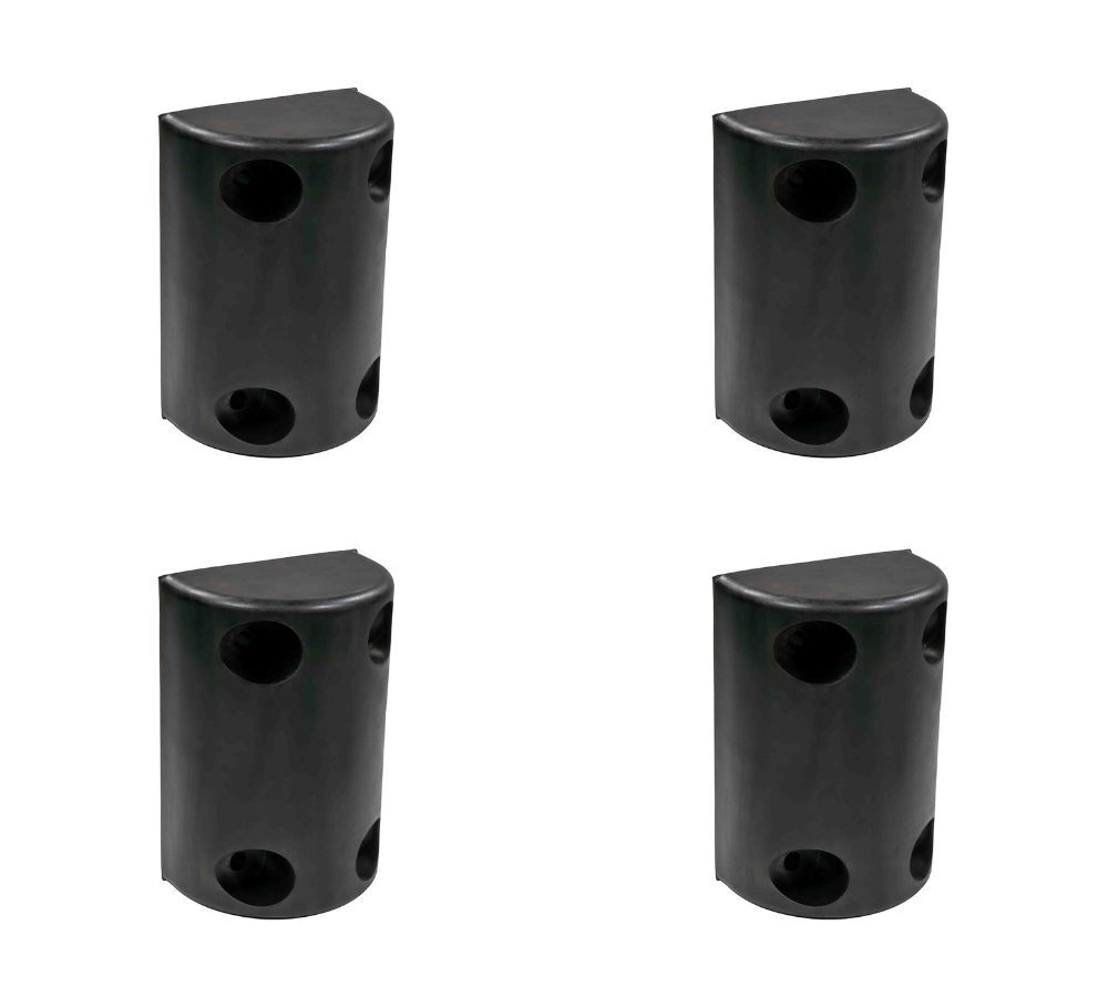 4Pk 8″x5-1/4″x3-1/2″ Rubber Dock Bumper with 4 Hole Impact Resistant Half-Oval
