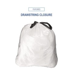 Boardwalk 1DK100 13 gal. 0.8 mil. Drawstring Kitchen – WT (50/RL, 2 RL/CT) New