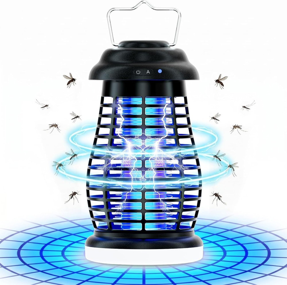 Cordless Bug Zapper4200V RechargeableWaterproof Mosquito Fly Trap Indoor Outdoor