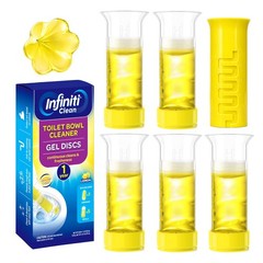 Infiniti Clean Toilet Gel Stamp, 5 Pack (Total 1.9 Fl Oz (Pack of 1), Yellow