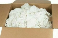 WHITE KNIT T-SHIRT WIPING RAGS CLEANING CLOTH 50 lb BOX – BEST QUALITY & PRICE