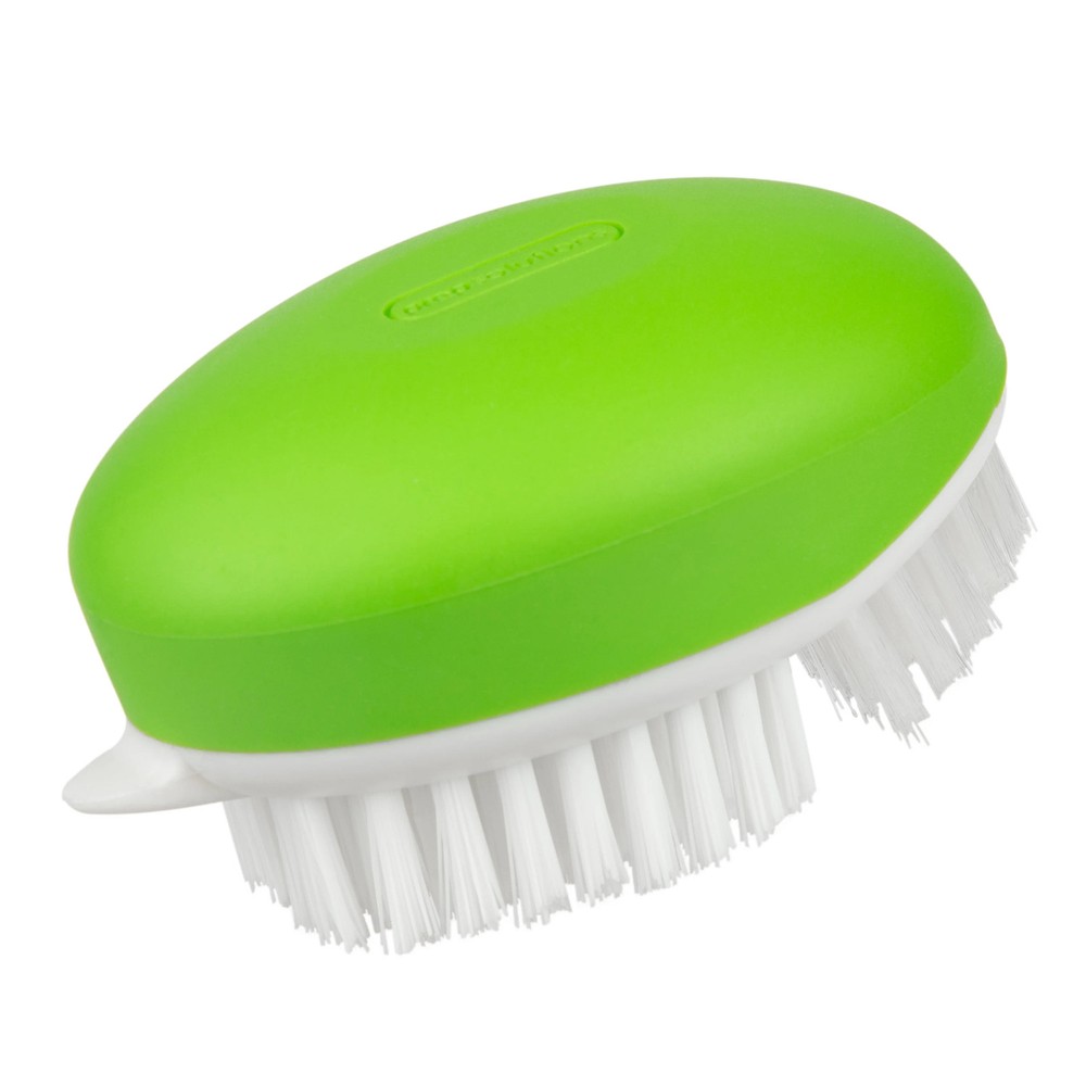 Prep Solutions Palm Style Fruit Veggie Cleaning Brush Green