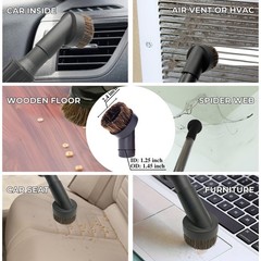 Replacement Vacuum Attachments & Brushes plus Universal Adapter 11PCS, Black