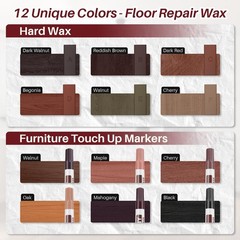 Laminate Floor Repair Kit with Heat Pen, 6 Colors Linoleum A-6
