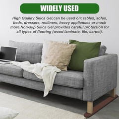 4 Pack Anti-Slip Furniture Rail Pads,Non Skid 4Pcs-Coffee, Coffee