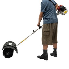 2 Stroke 52CC Gas Power Broom Handheld Sweeper Driveway Turf Grass Snow Cleaning