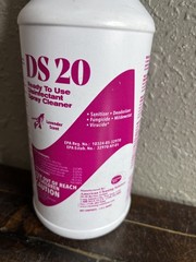 DS 20 Ready To Use Disinfectant Spray Cleaner Lavender Scent 1 Quart Sanitizer
