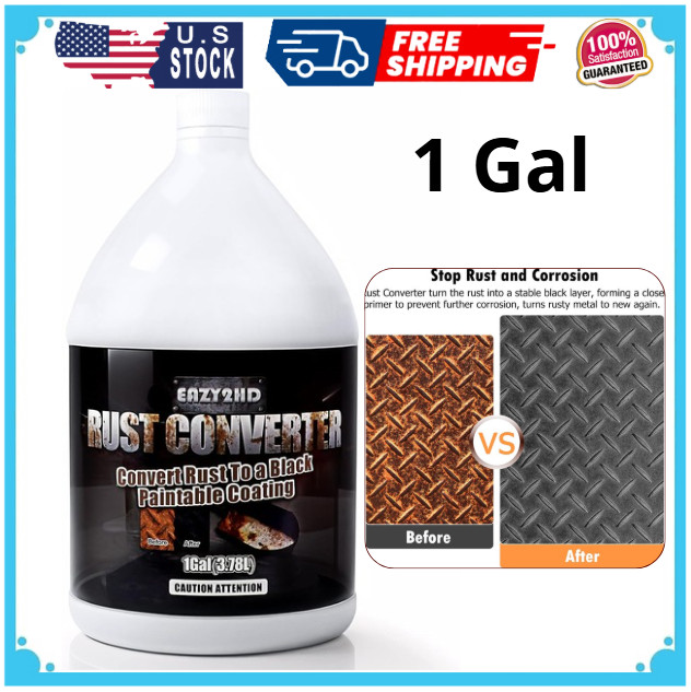 Eazy2Hd Rust Converter for Metal, 1 Gallon Professional Rust Inhibitor, Water-Ba