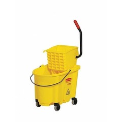 Rubbermaid Commercial Fg757688yel 11 Gal Wavebrake Down Press Mop Bucket And