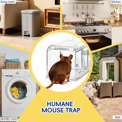 Humane Mouse Trap,2 PCS No Kill Traps for Indoor & Outdoor – Reusable…