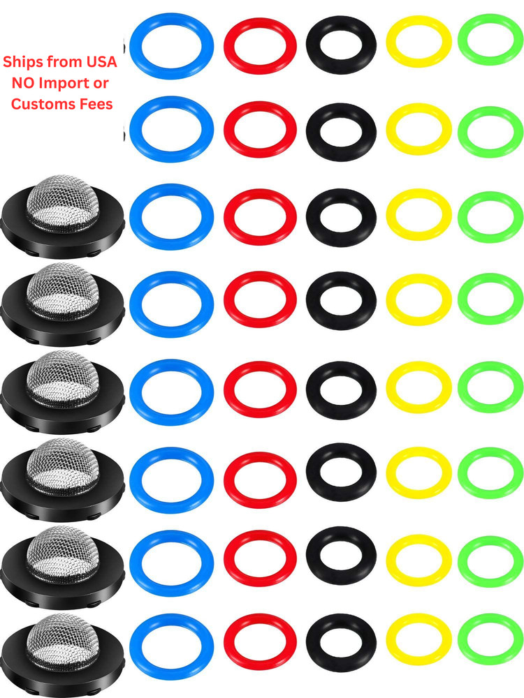 48 Pieces O-Ring Power Pressure 1 inches, Blue, Red, Green, Black, Yellow