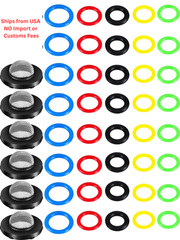 48 Pieces O-Ring Power Pressure 1 inches, Blue, Red, Green, Black, Yellow
